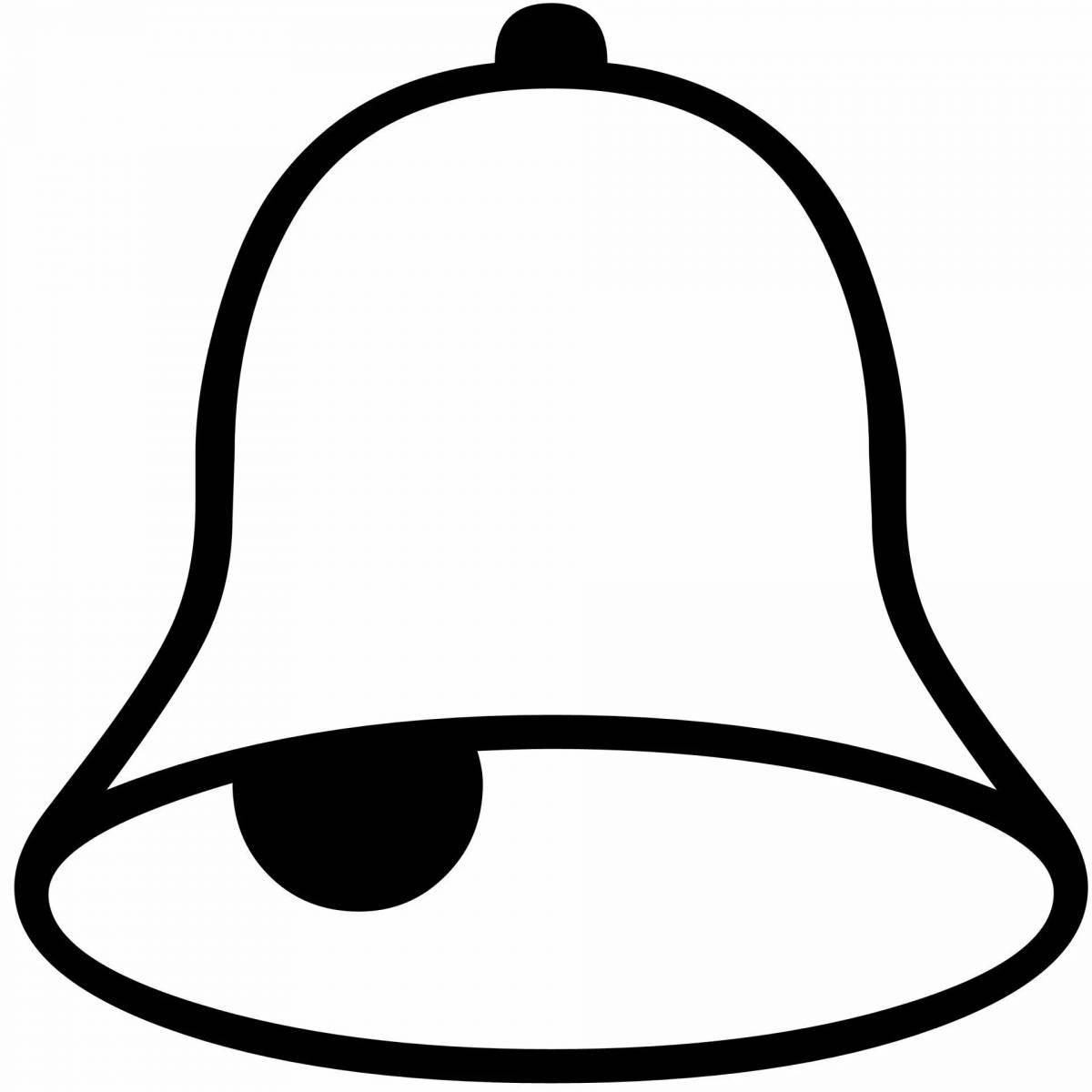 Playtime coloring page bell for kids
