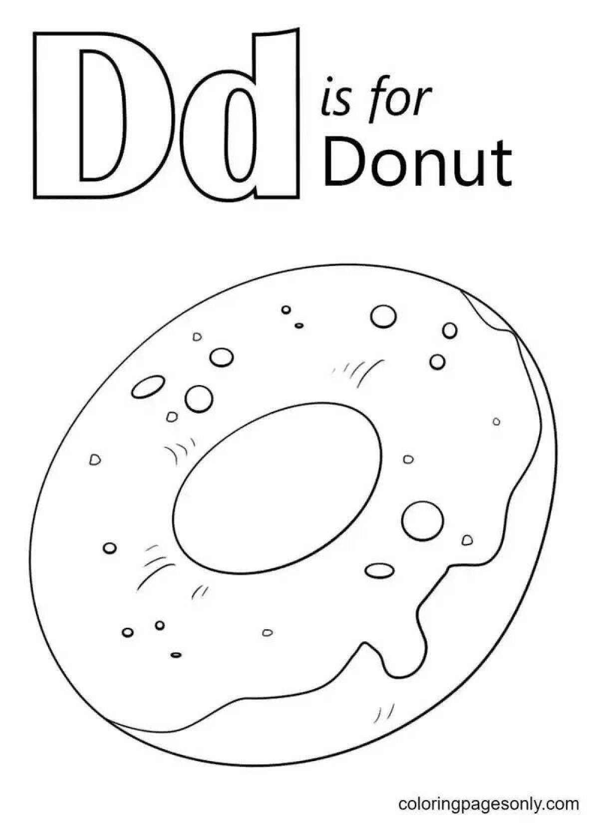 Delicious donuts coloring pages for girls