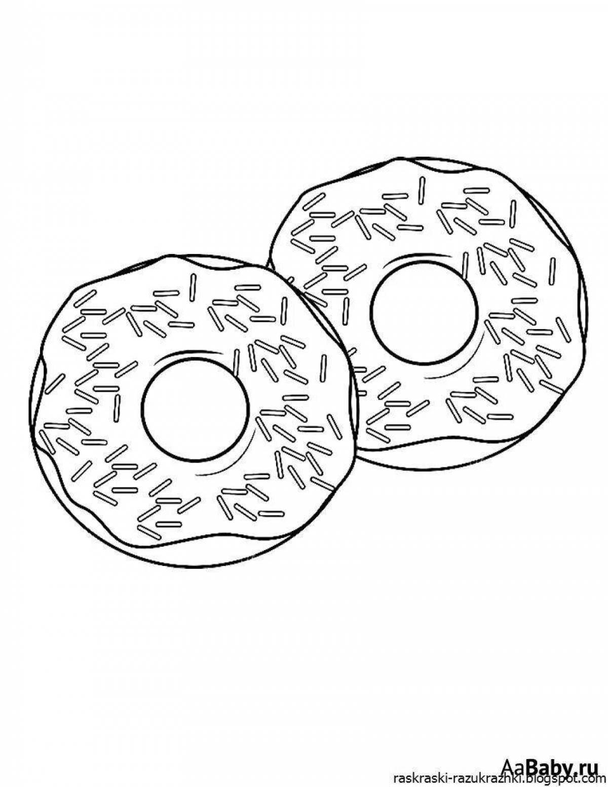 Cute donuts coloring pages for girls