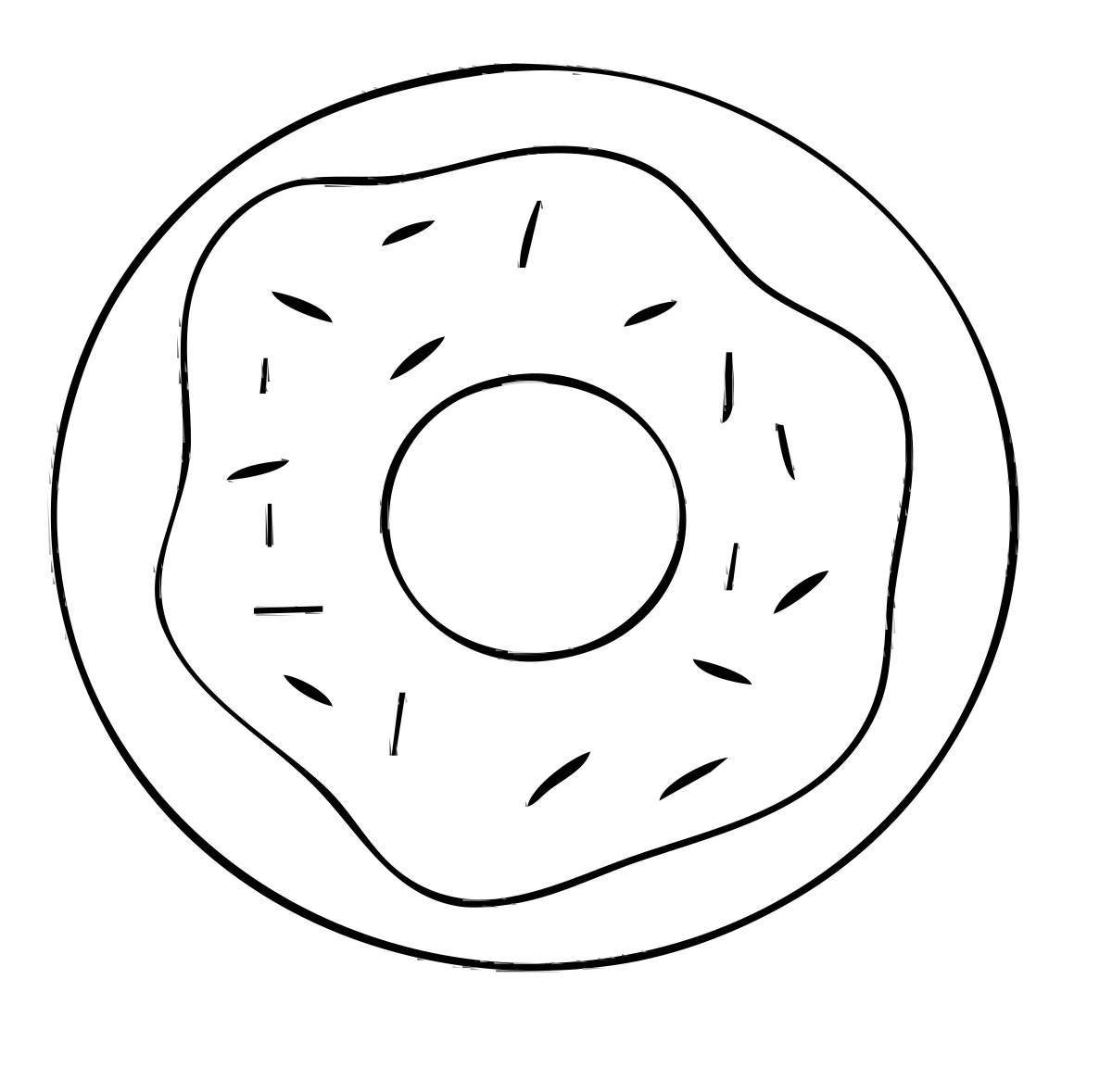 Fancy donuts coloring pages for girls