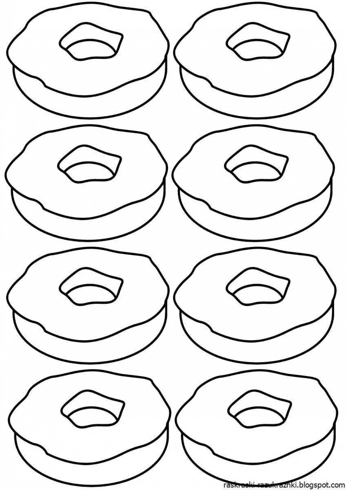Fun coloring of donuts for girls
