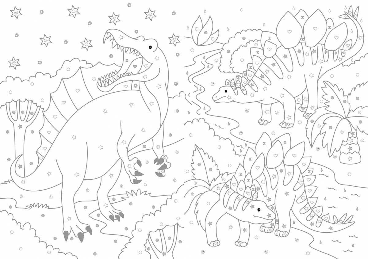 Увлекательная раскраска динозавры по номерам