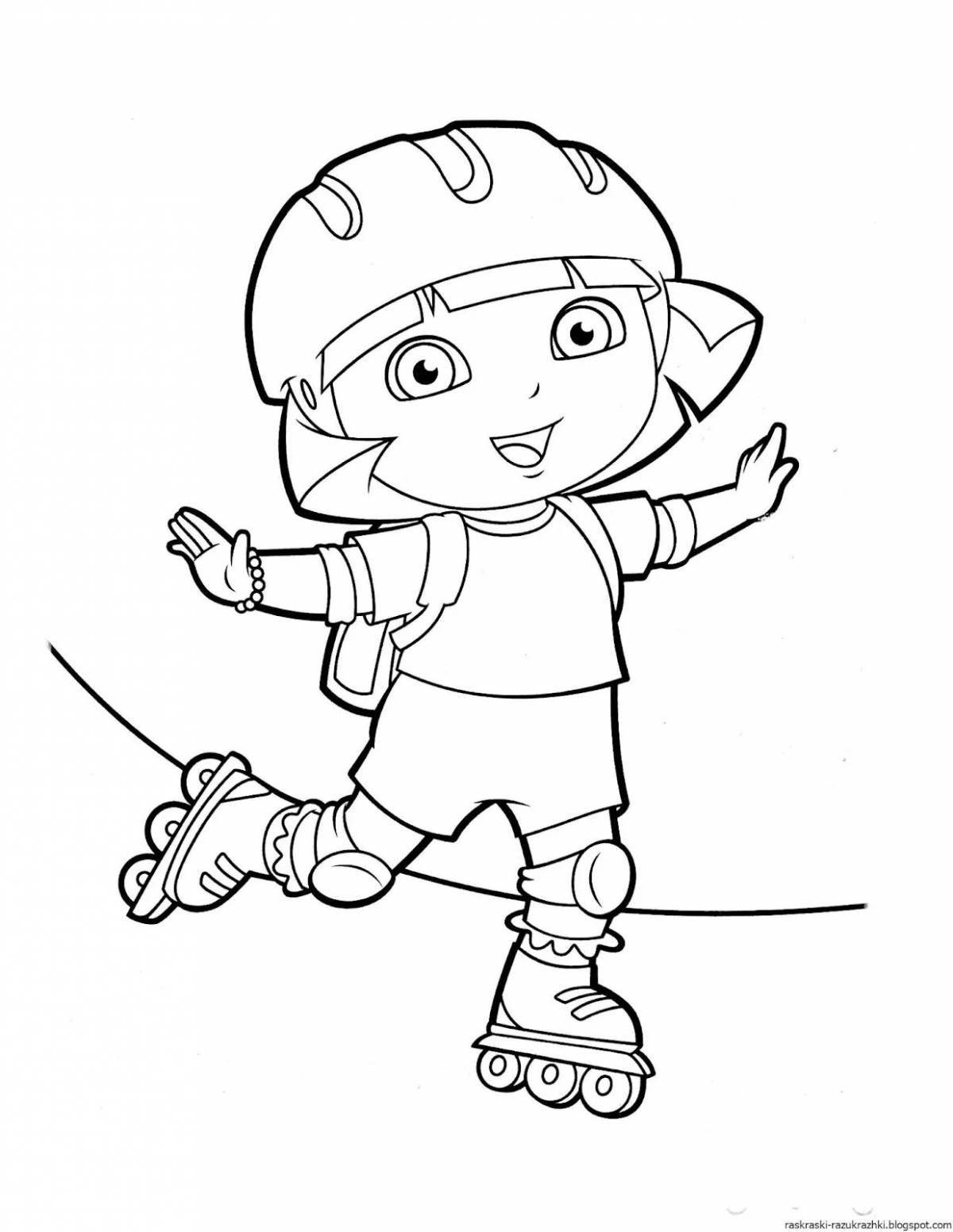 Live summer sports coloring page