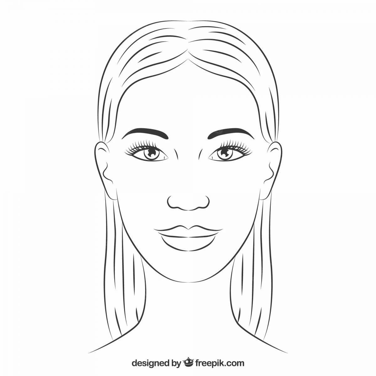 Great drawing of a human face