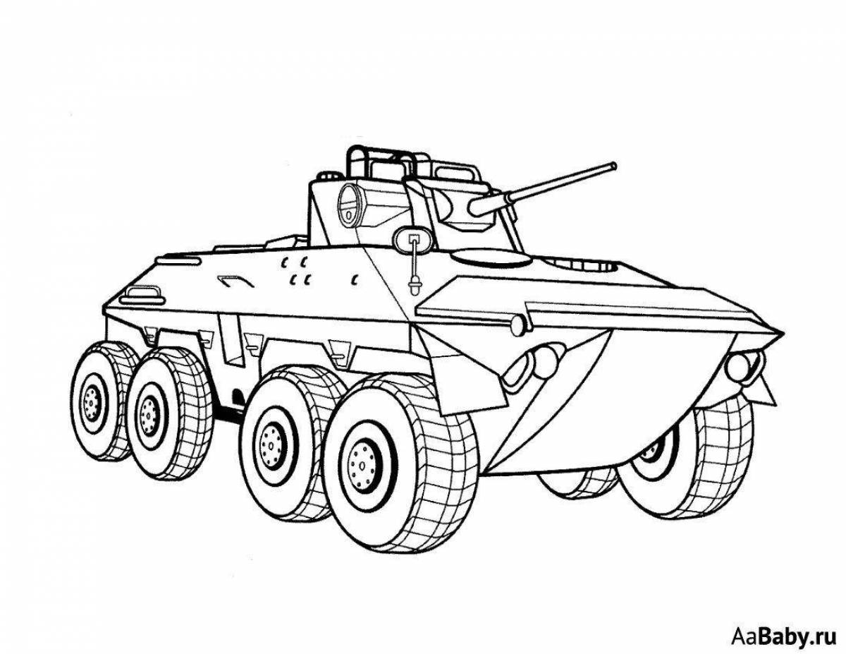 Attractive russian military equipment coloring page