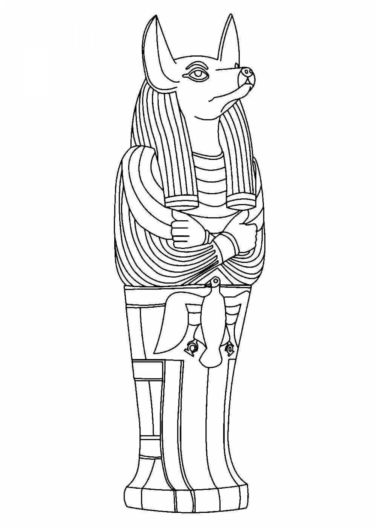 Majestic coloring pages gods of ancient egypt