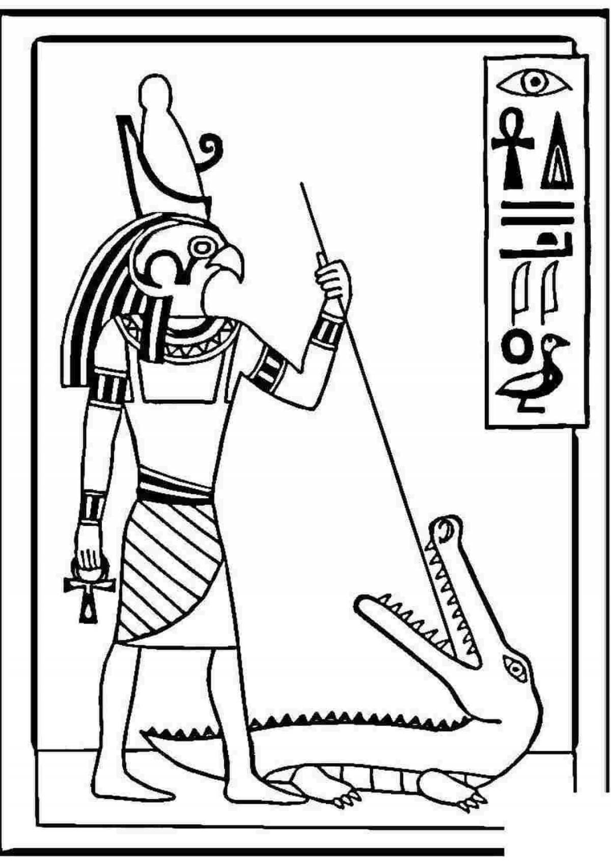 Фото Мистическая раскраска боги древнего египта
