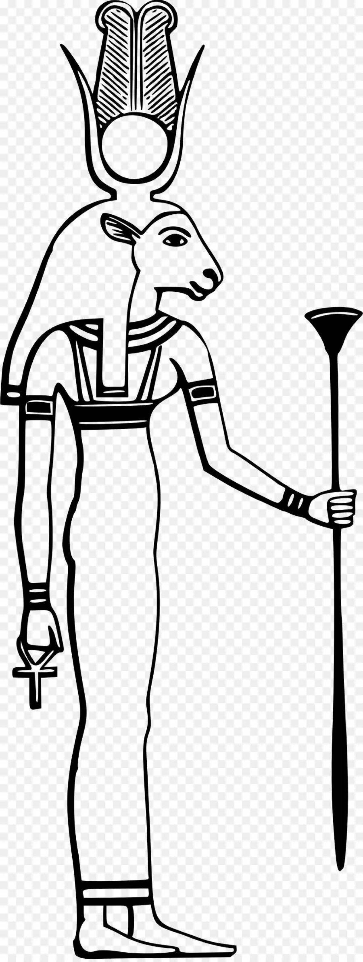 Фото Царственная раскраска боги древнего египта