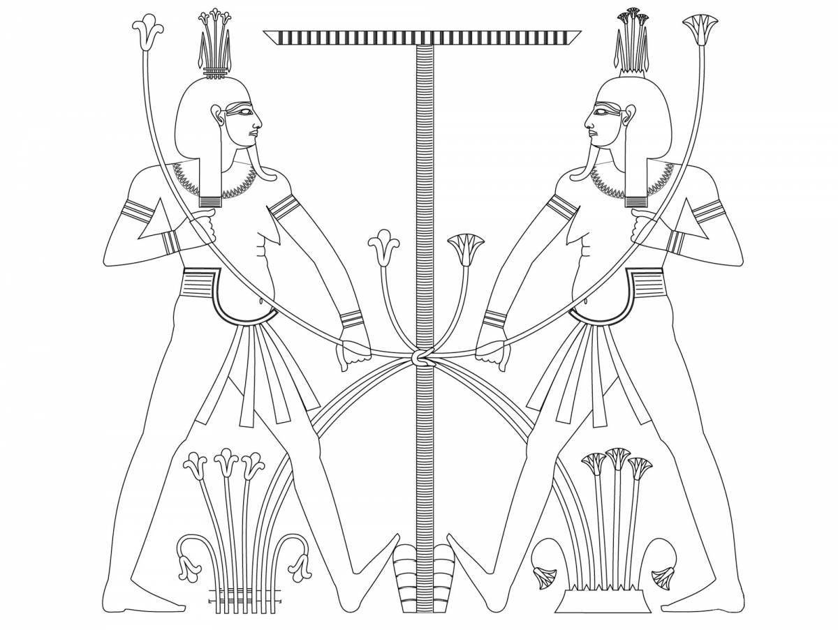 Фото Роскошная раскраска боги древнего египта