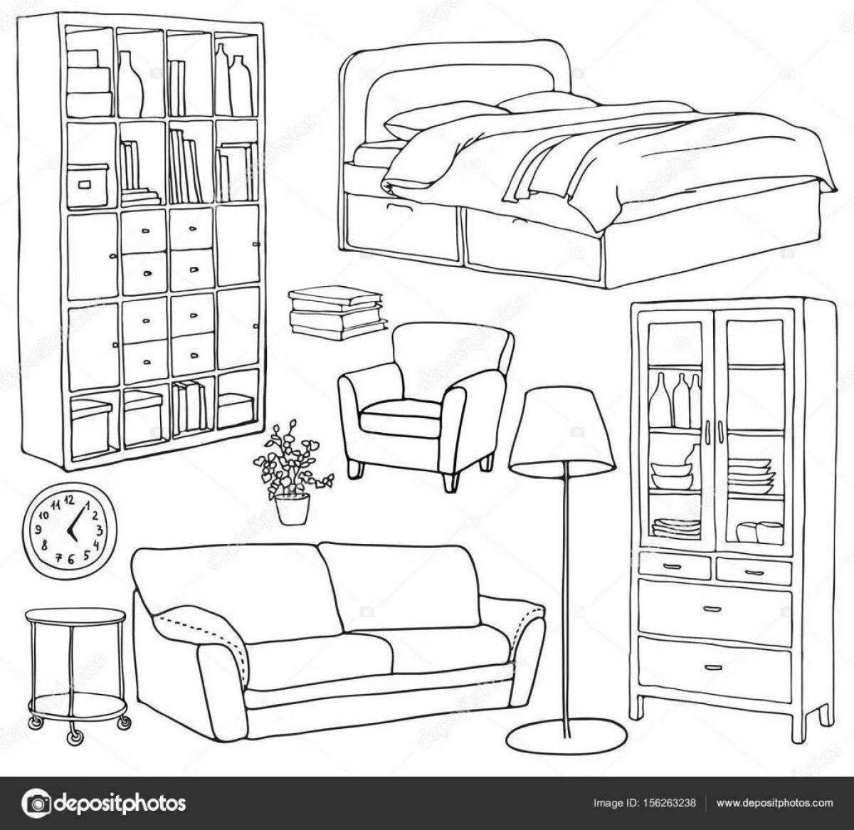 Fun current side interior coloring page