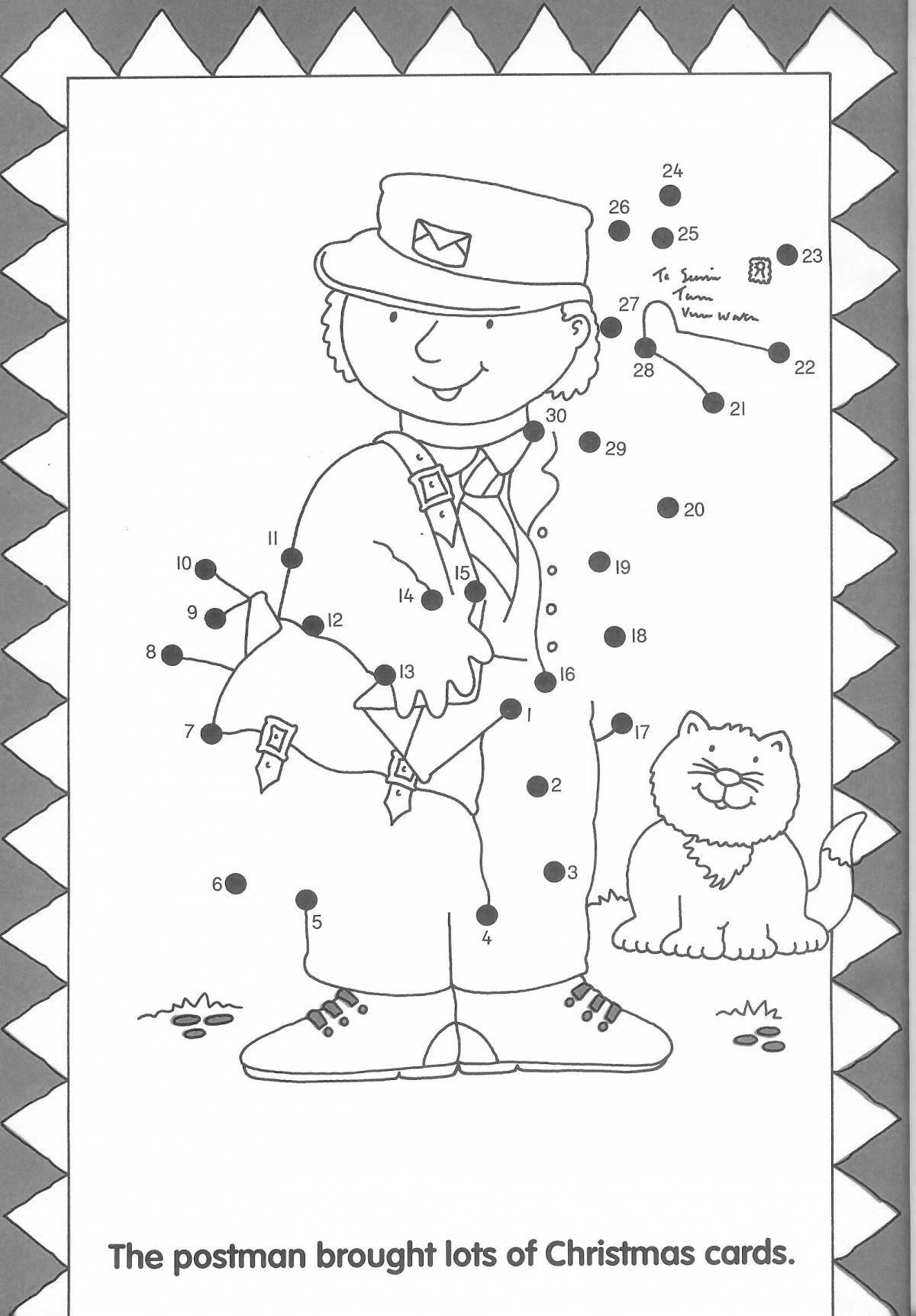 Playful occupation coloring page
