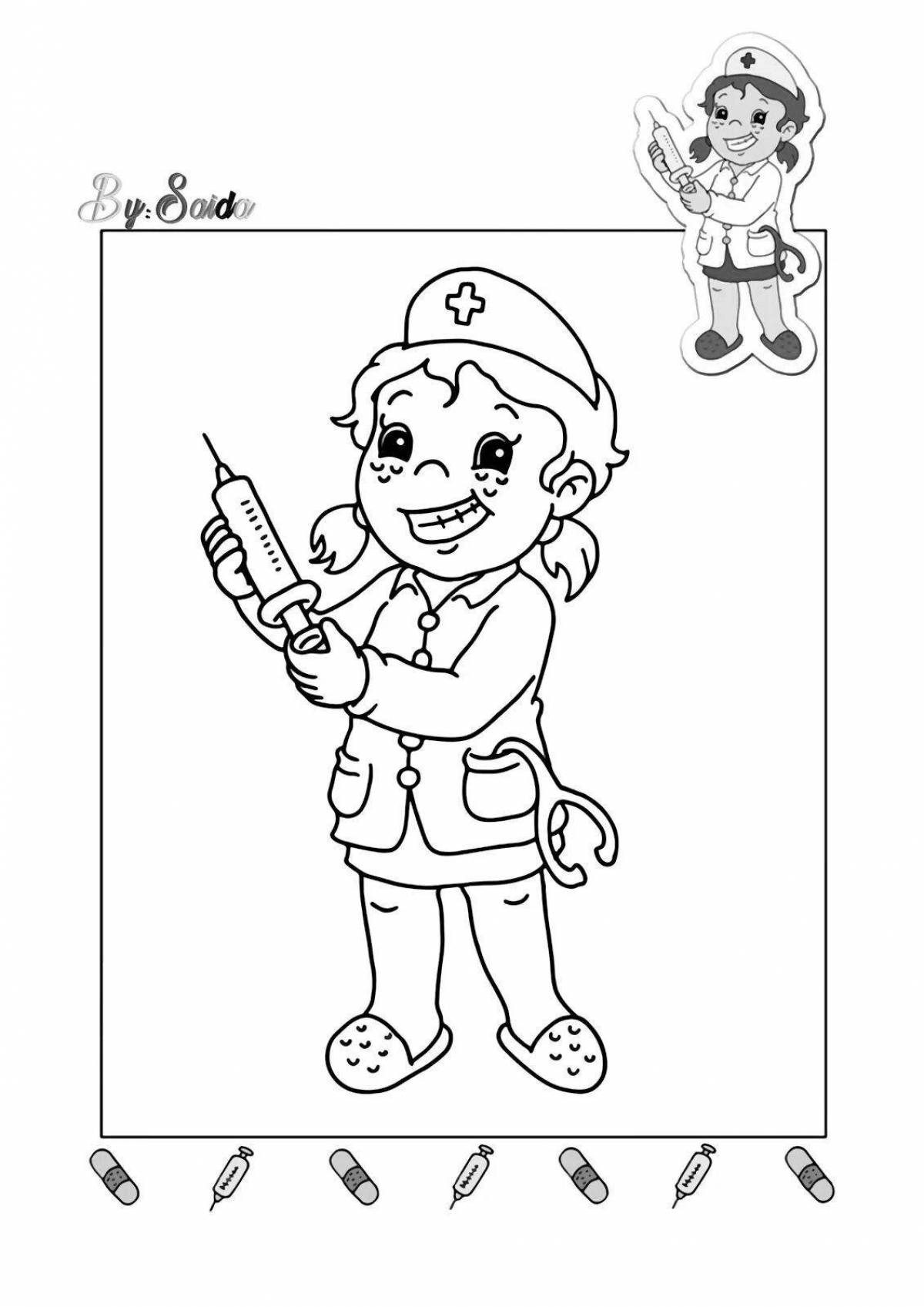 Exciting job coloring pages