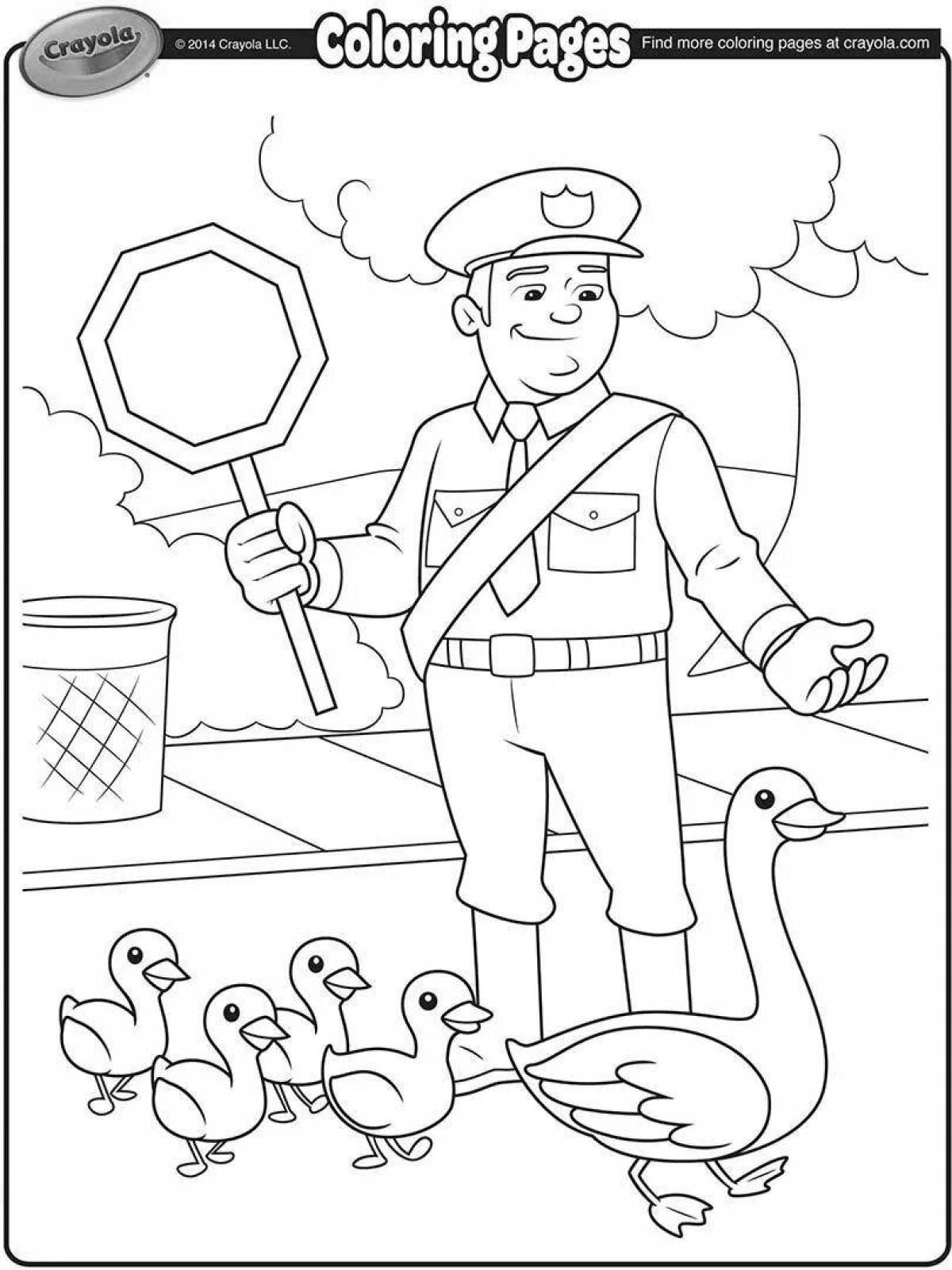 Intriguing professions coloring page