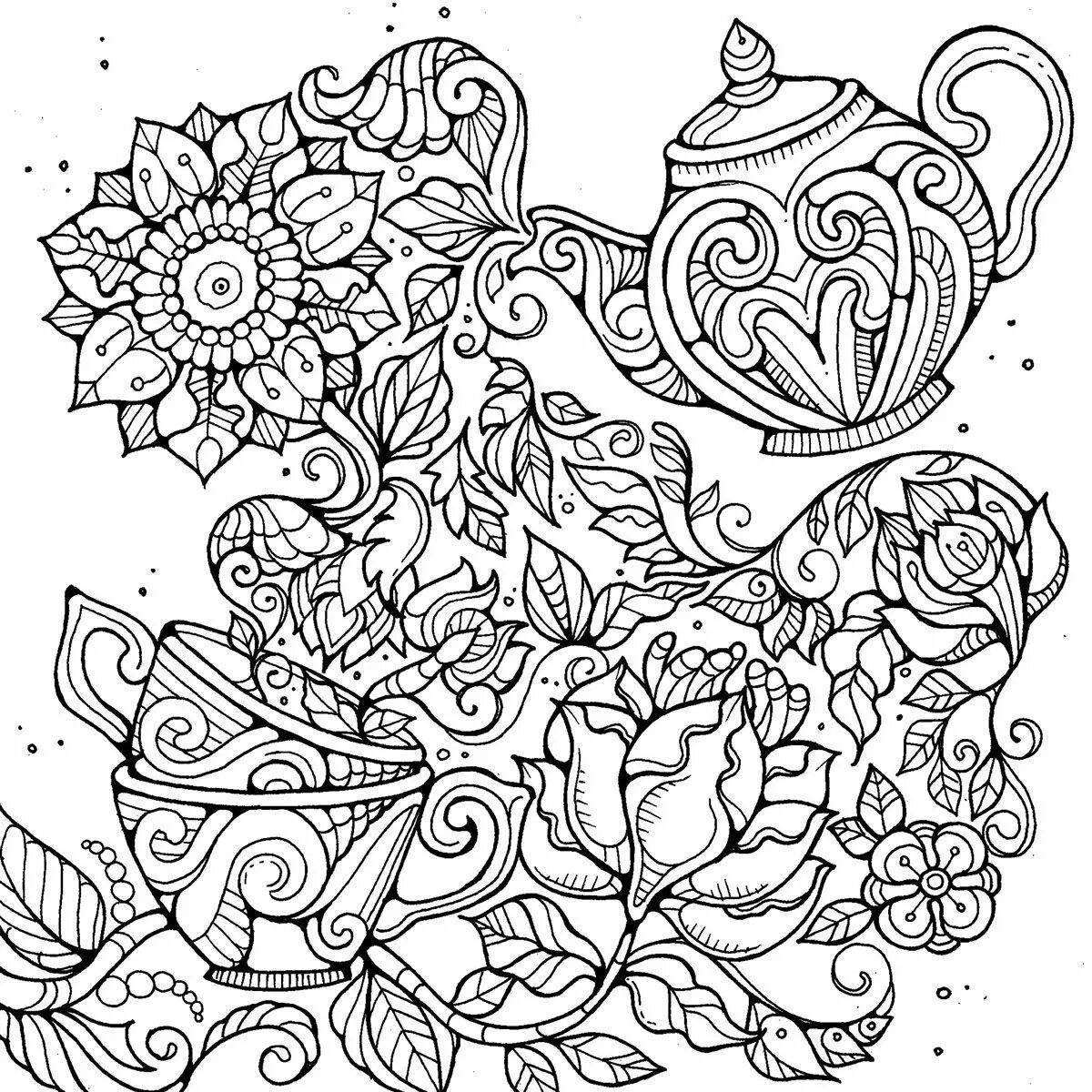 Exciting men antistress coloring pages