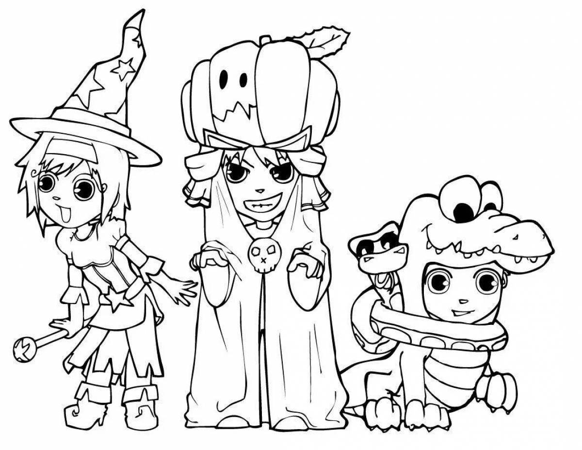 Ghost coloring halloween for girls