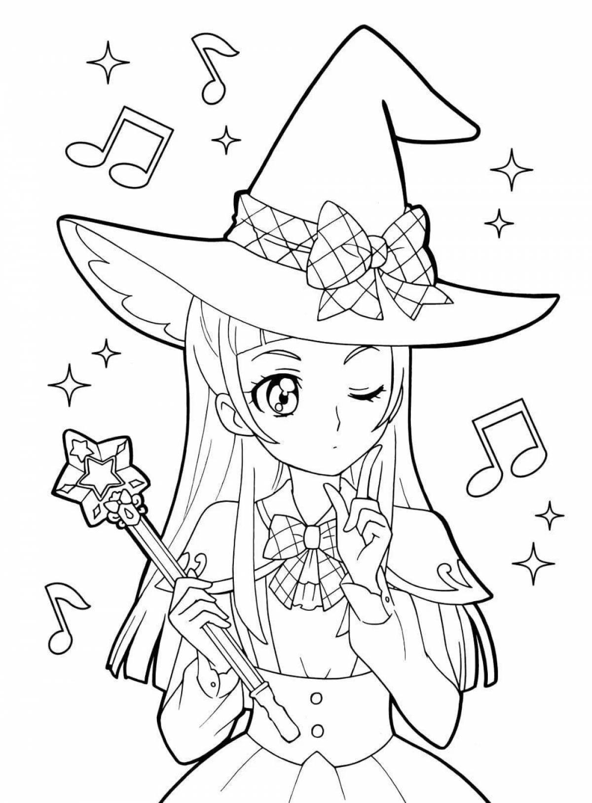Wonderful halloween coloring book for girls