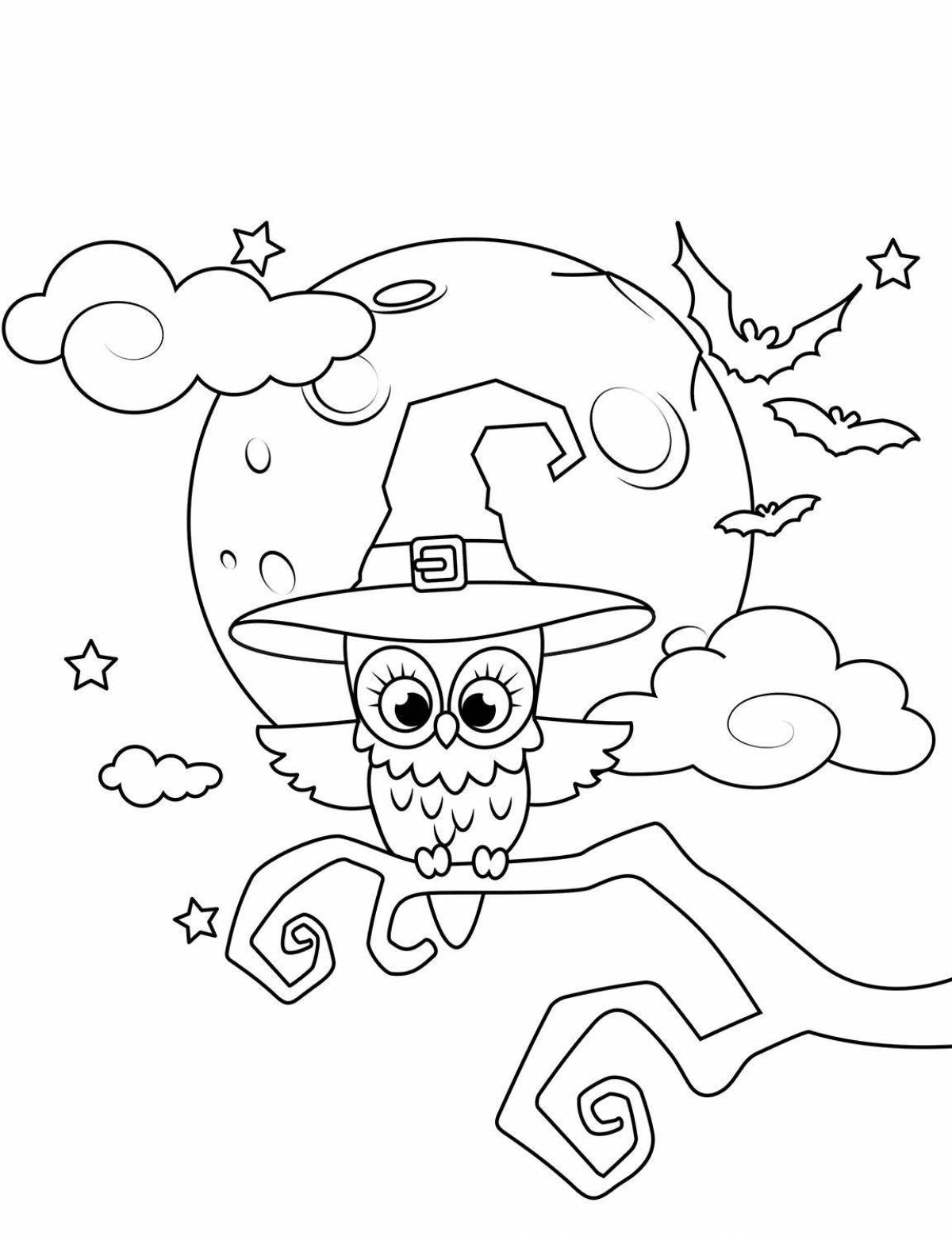 Great halloween coloring book for girls
