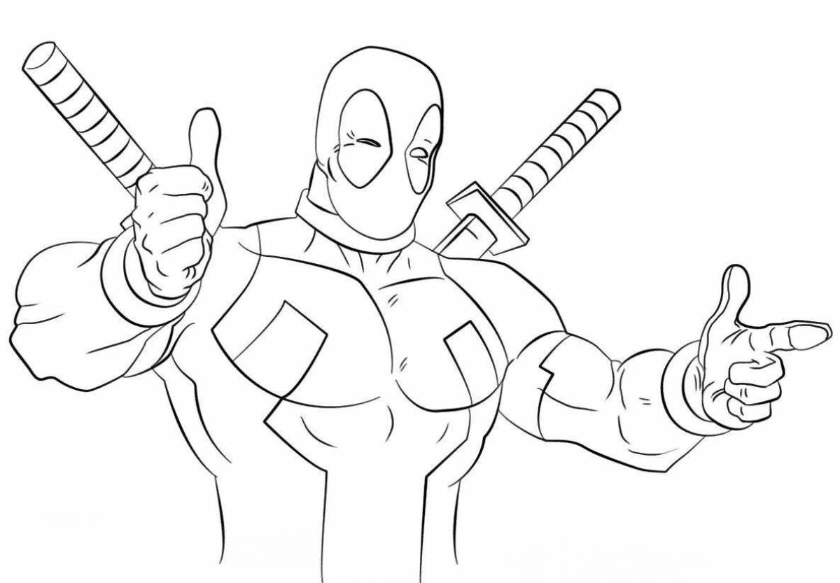 Photo Radiant deadpool coloring book for boys