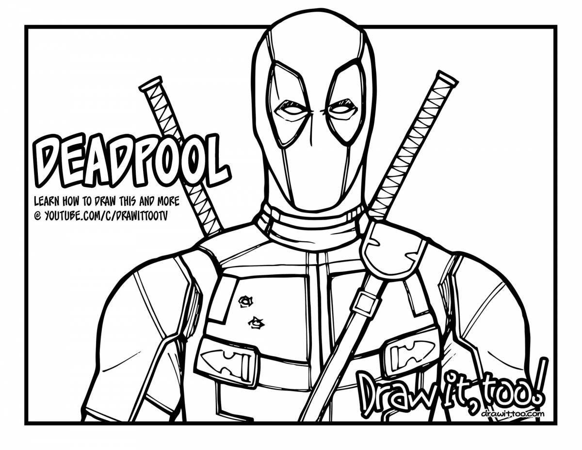 Deadpool glamor coloring book for boys