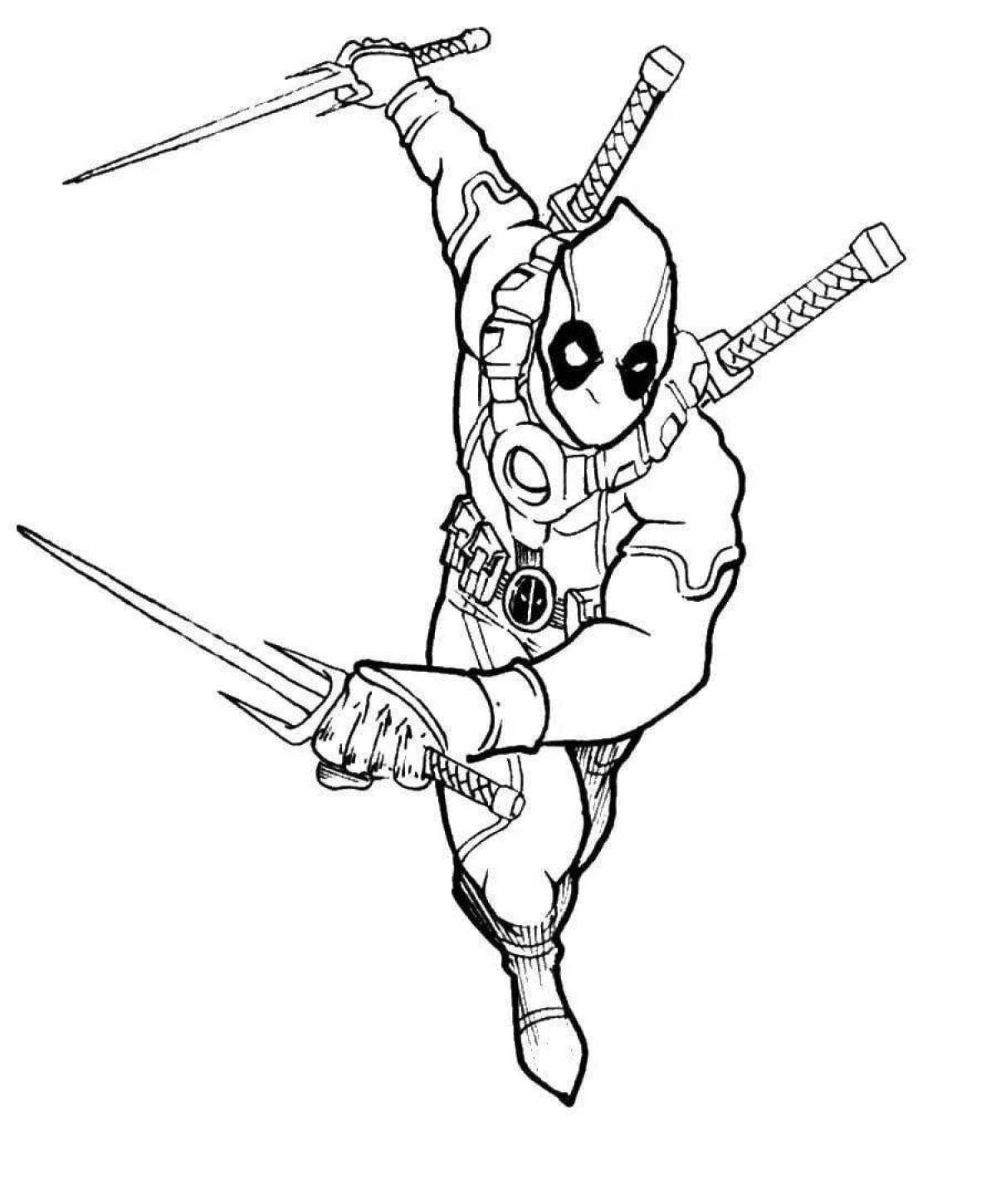 Exquisite deadpool coloring book for boys