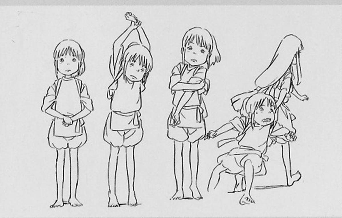 Photo Elegant coloring anime spirited away