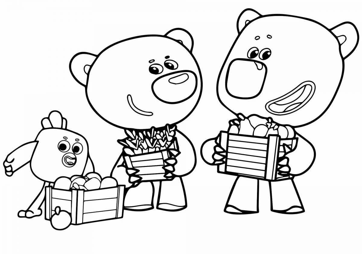 Great coloring bears for girls