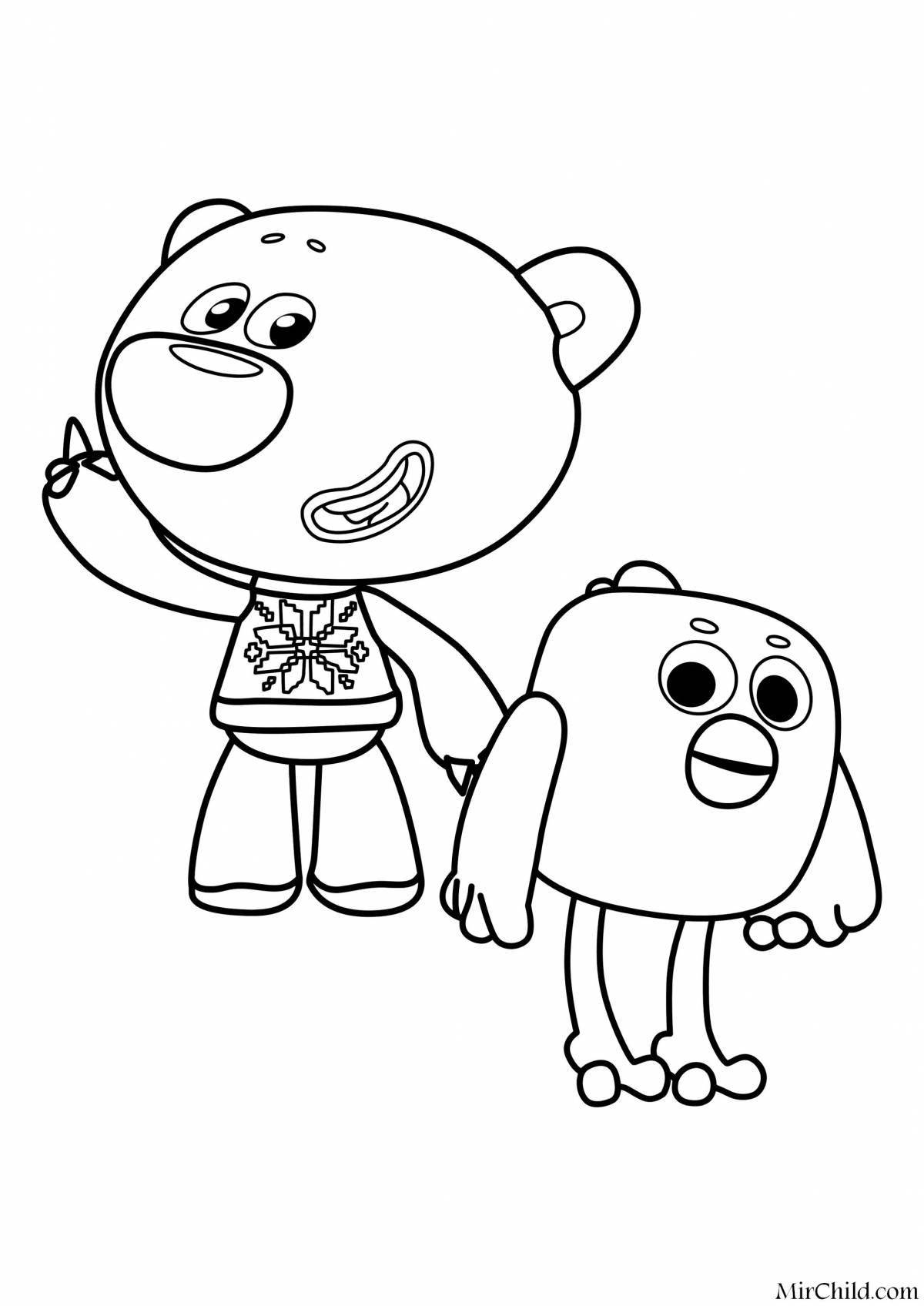 Fun coloring bears for girls