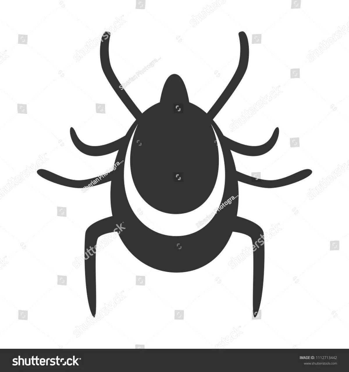 Creative tick coloring for kids