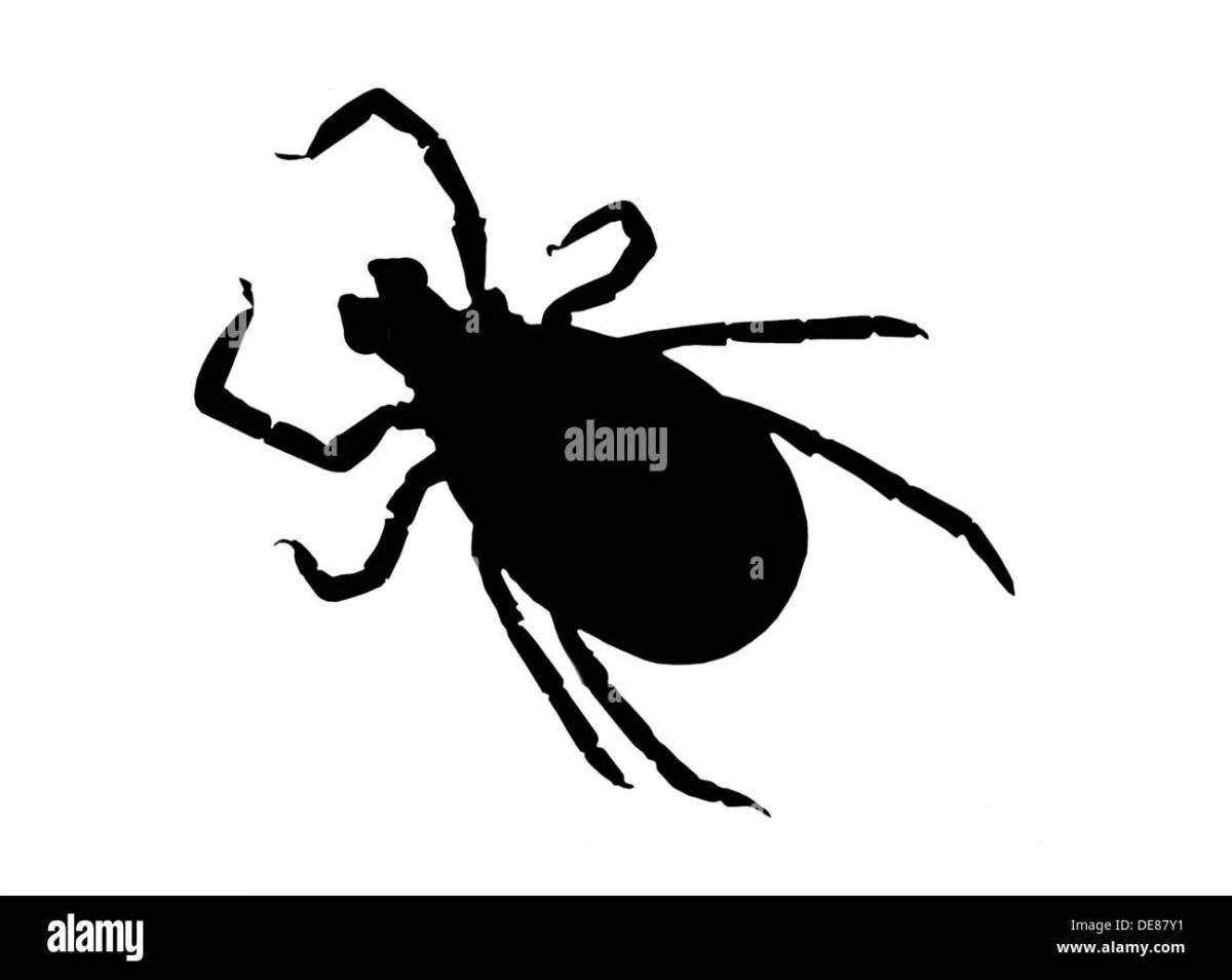 Live baby tick coloring page