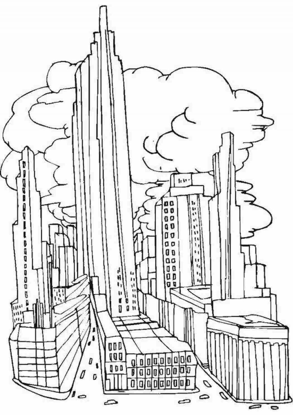 Awesome skyscraper coloring pages for kids