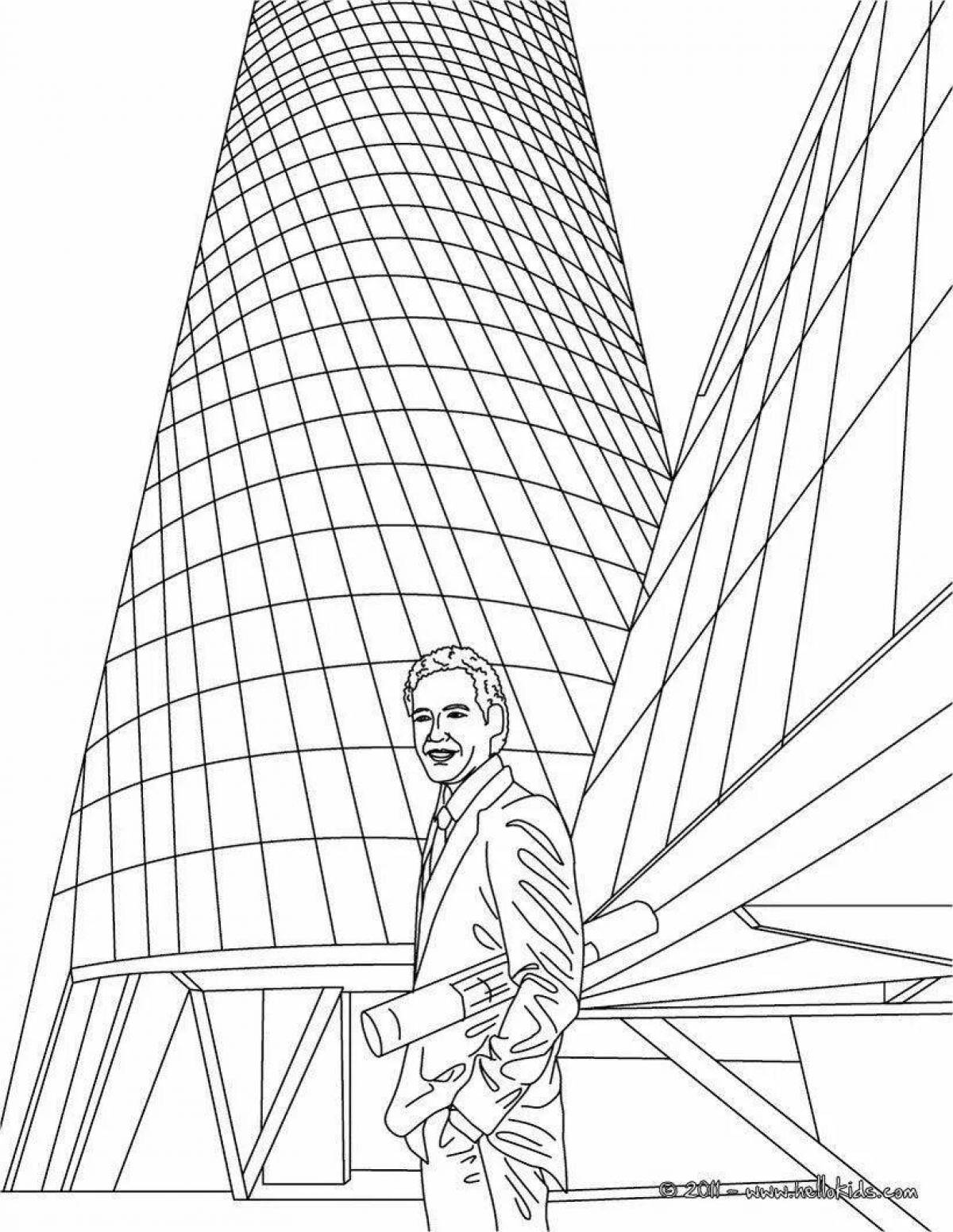 Fabulous skyscraper coloring pages for kids