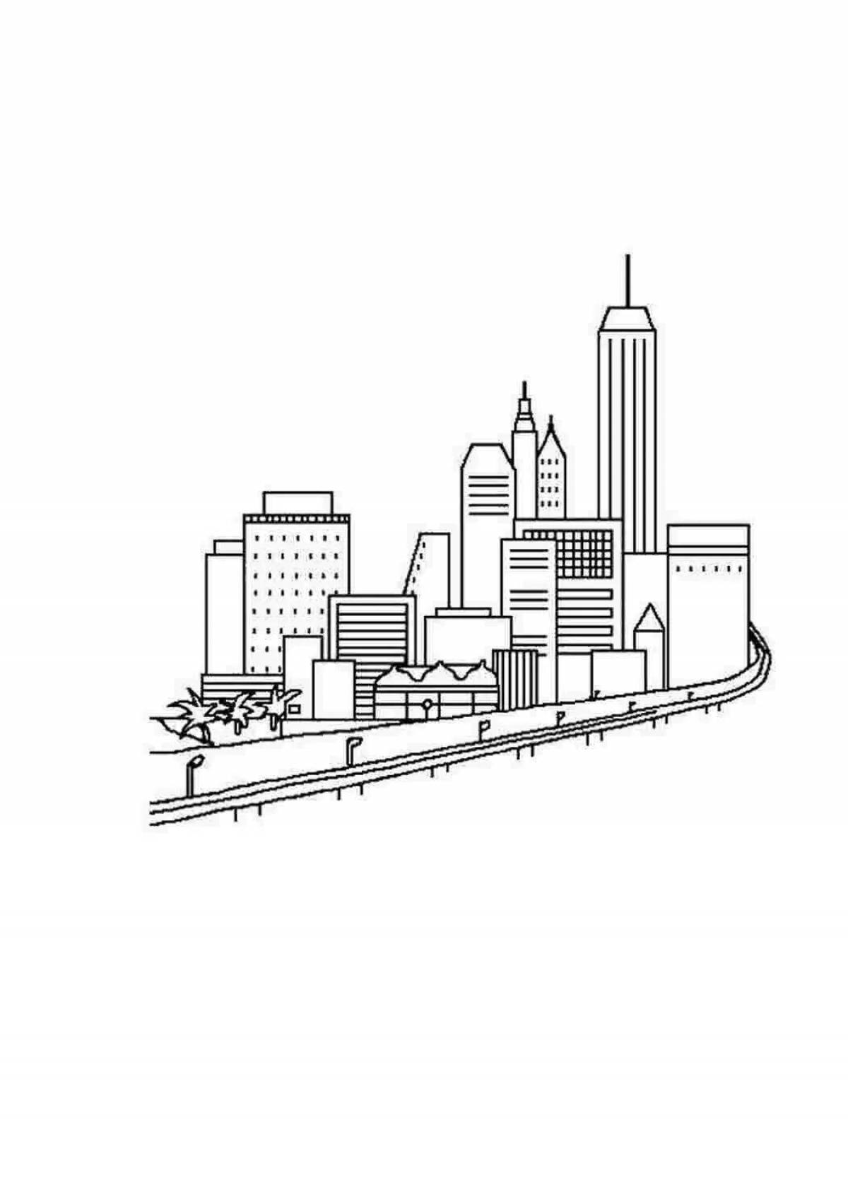 Beautiful skyscraper coloring pages for kids