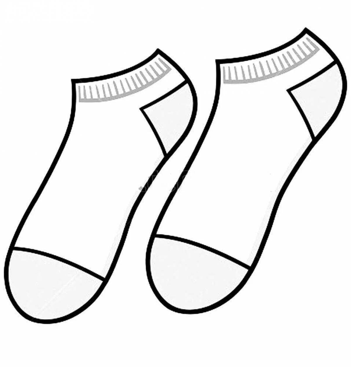 Adorable socks coloring for preschoolers