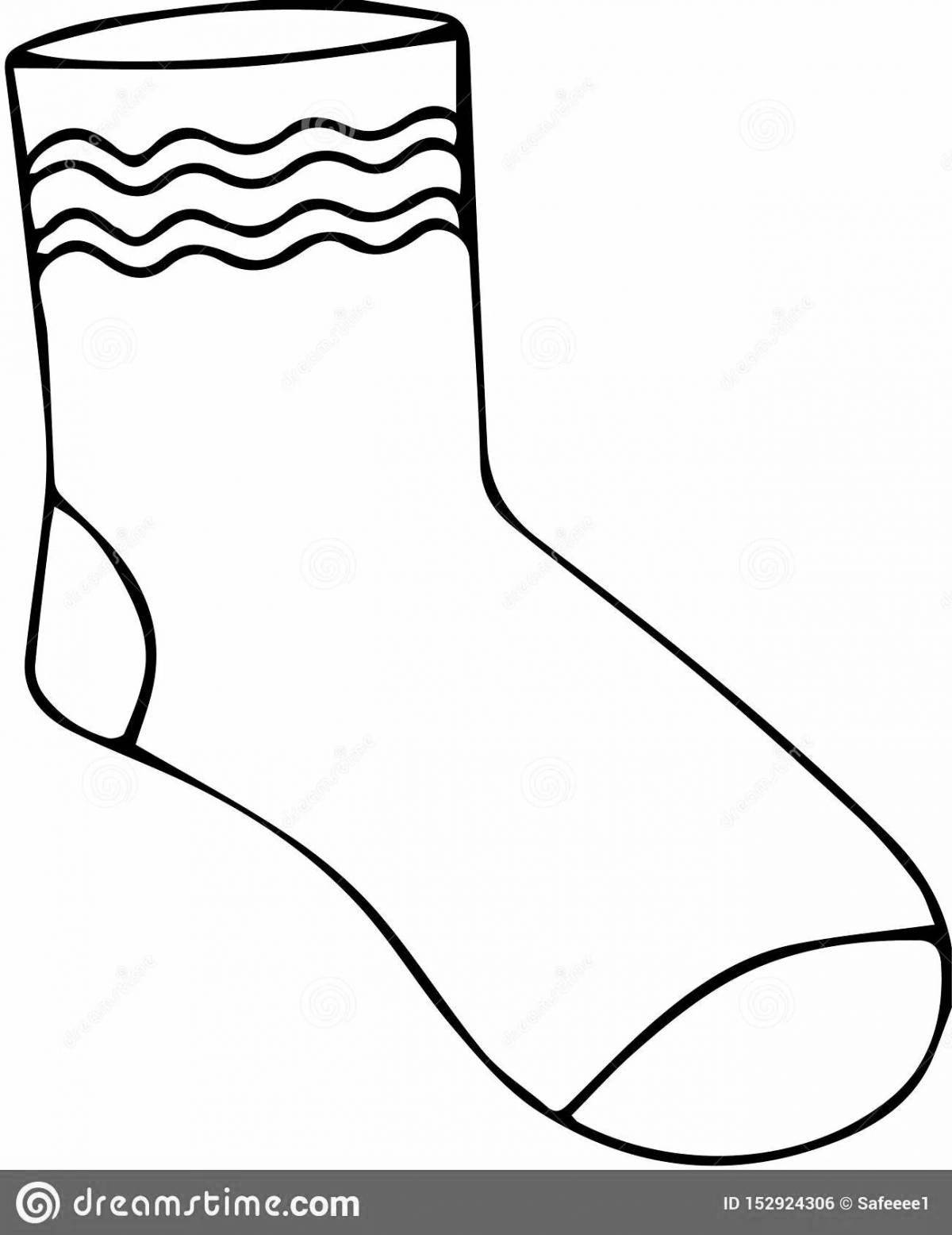 Раскраска Раскраска pretty socks для pre-k