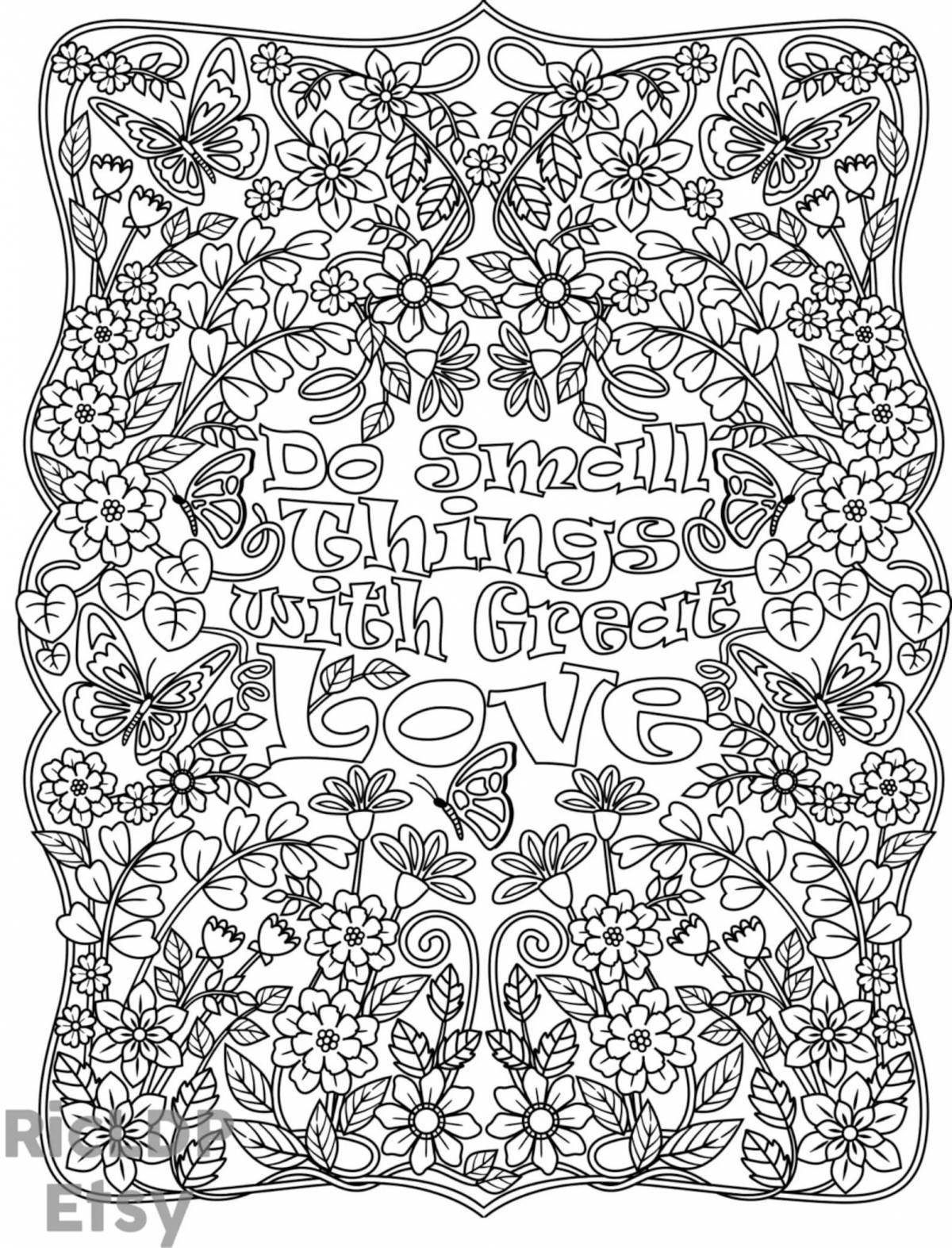 Photo Coloring bright anti-stress mats