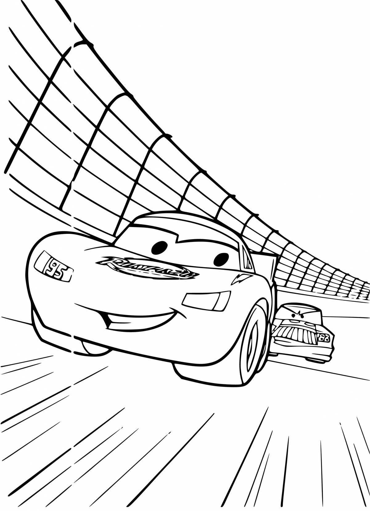Lightning mcqueen's colorful car coloring book