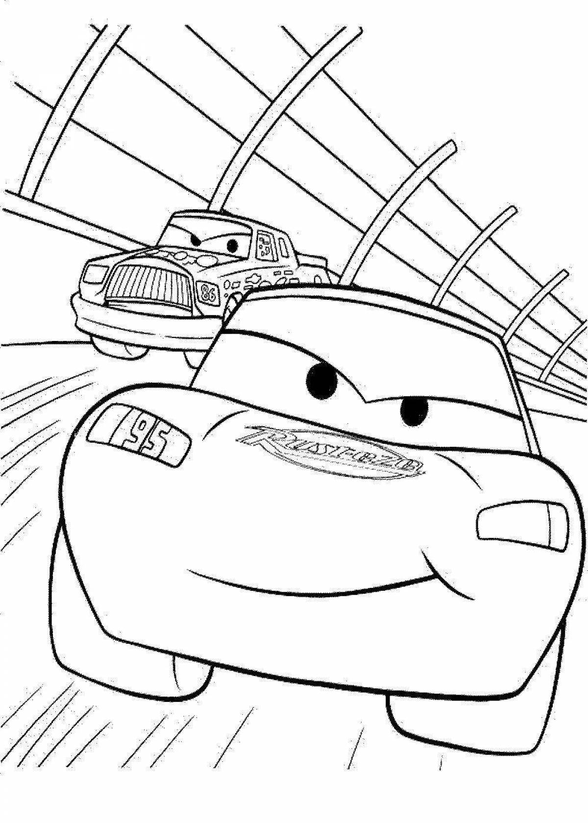Lightning mcqueen's car coloring page
