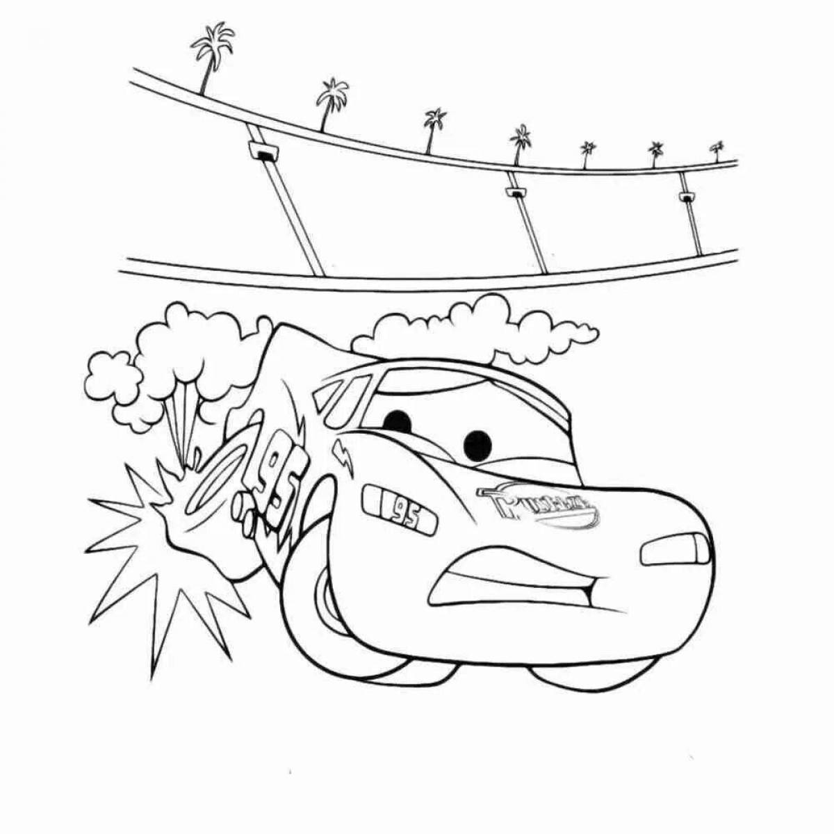 Radiant coloring page lightning mcqueen cars