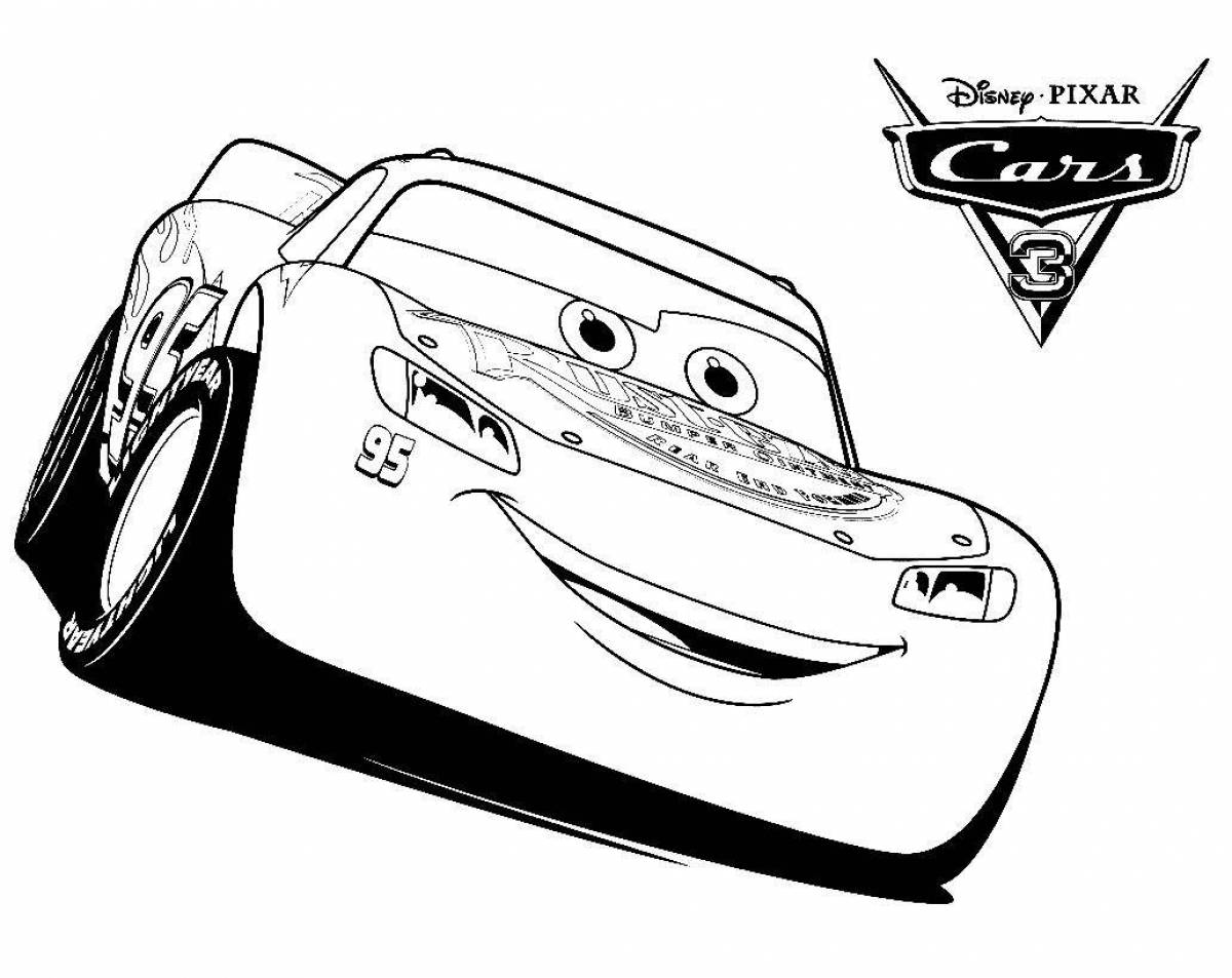 Lightning McQueen's car coloring page
