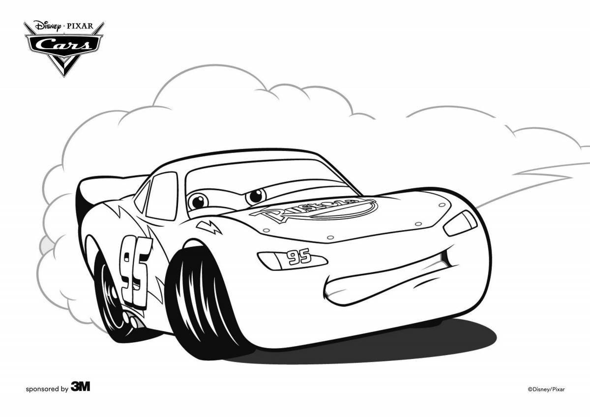 Lightning mcqueen's dramatic coloring book