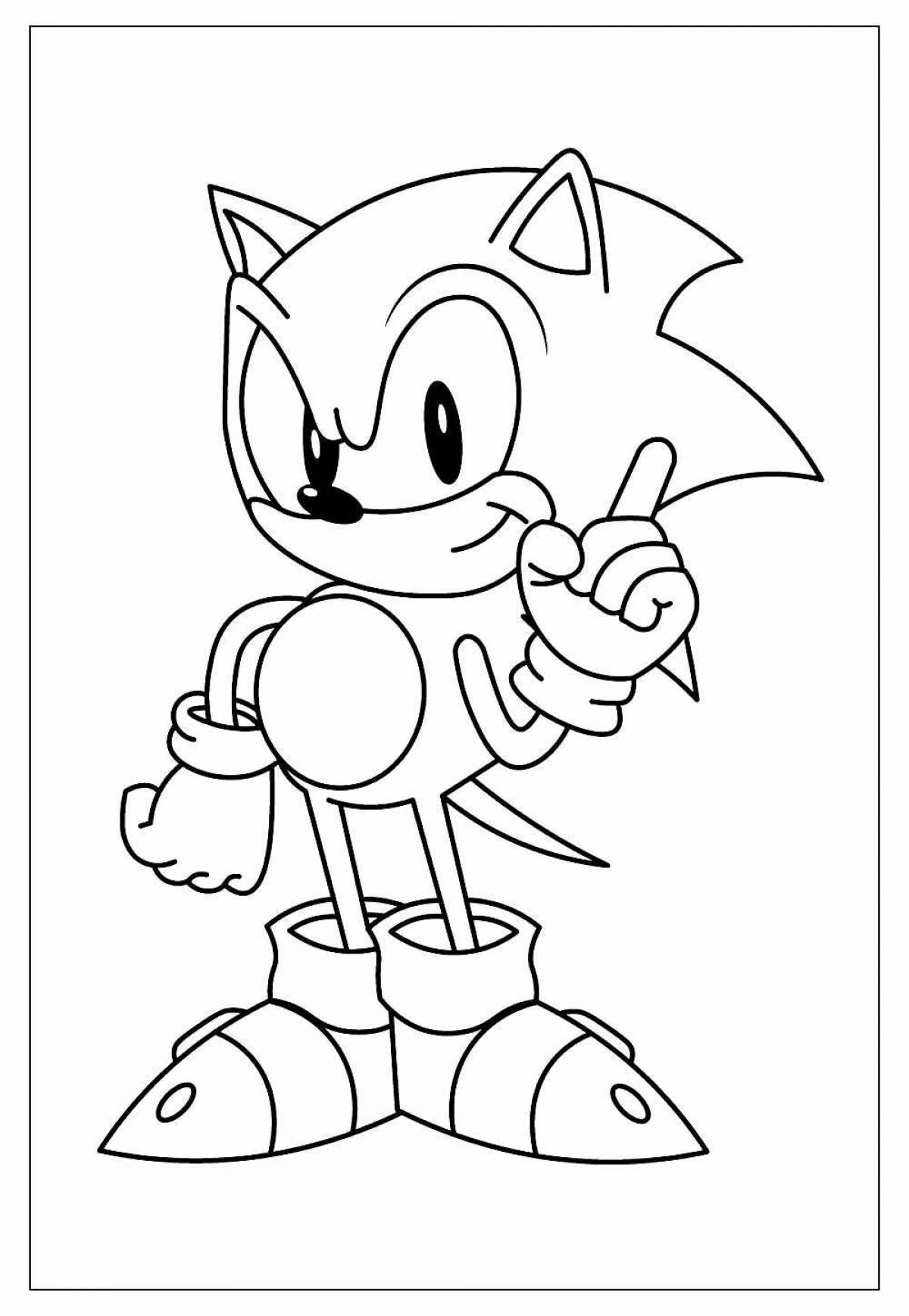 Dazzling coloring sonic crystal page