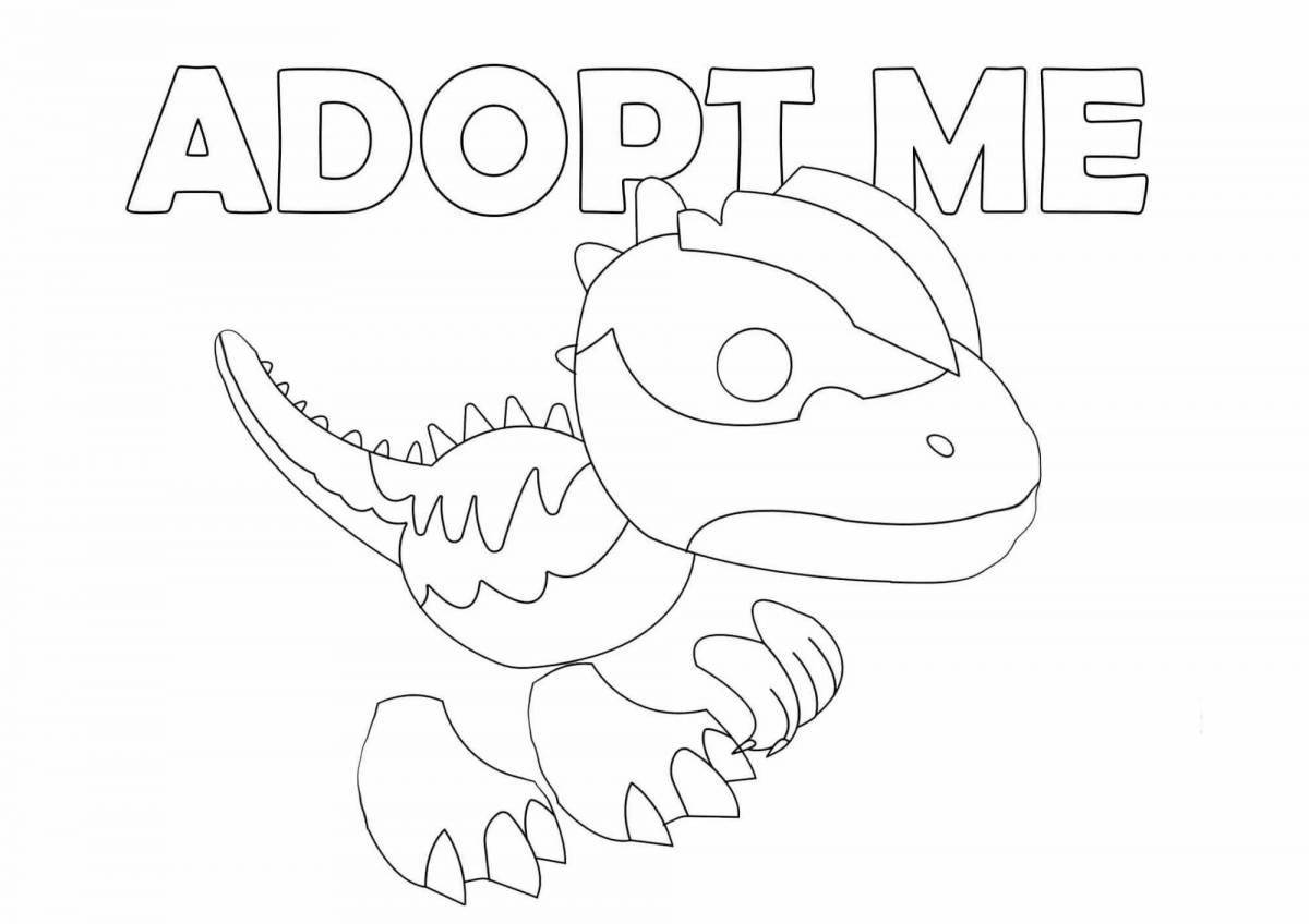 Захватывающая страница раскраски яиц adopt me