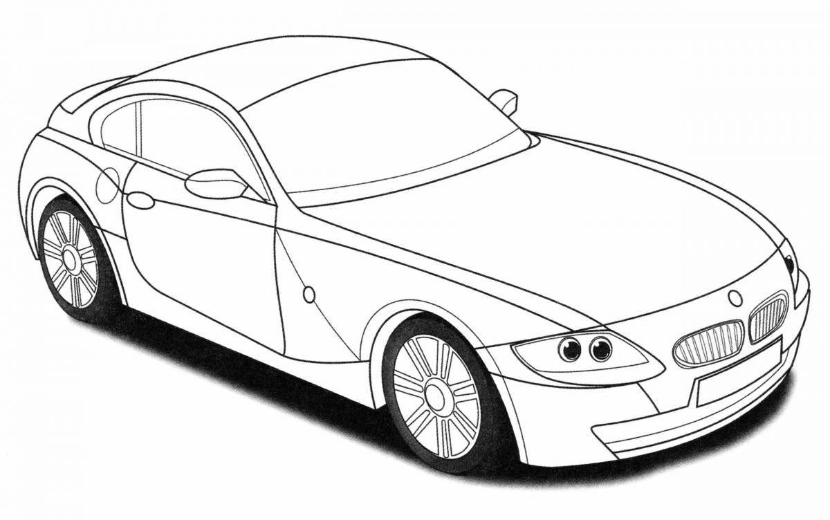 Bmw m8 grand car coloring page