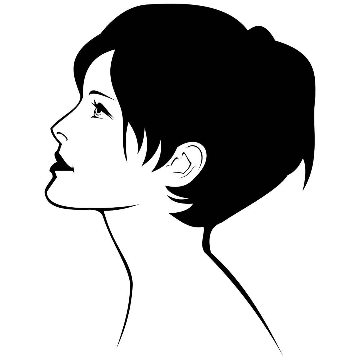 Animated profile face coloring page