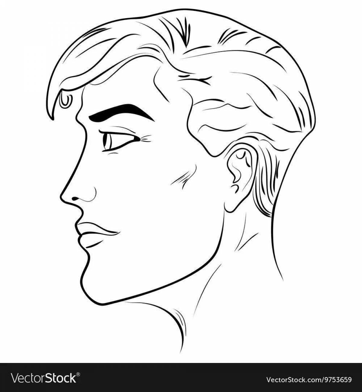 Content profile face coloring page