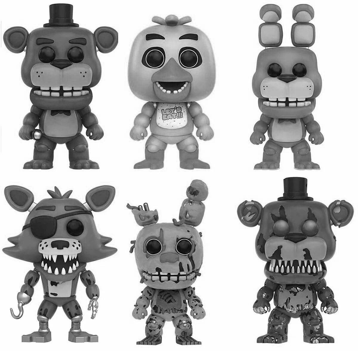 Яркая раскраска фанк поп аниматроника