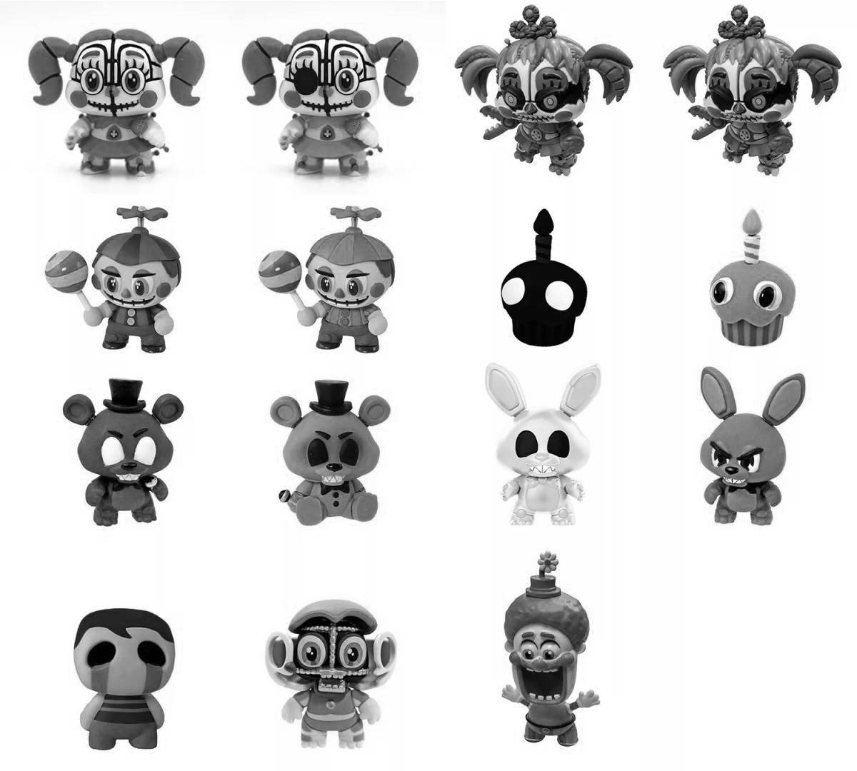 Блестящая раскраска фанк поп аниматроника