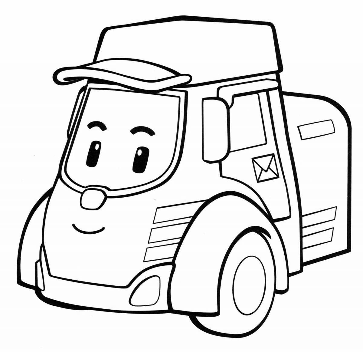 Exciting cars left truck coloring book