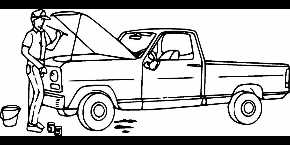 Amazing car mechanic coloring book for kids