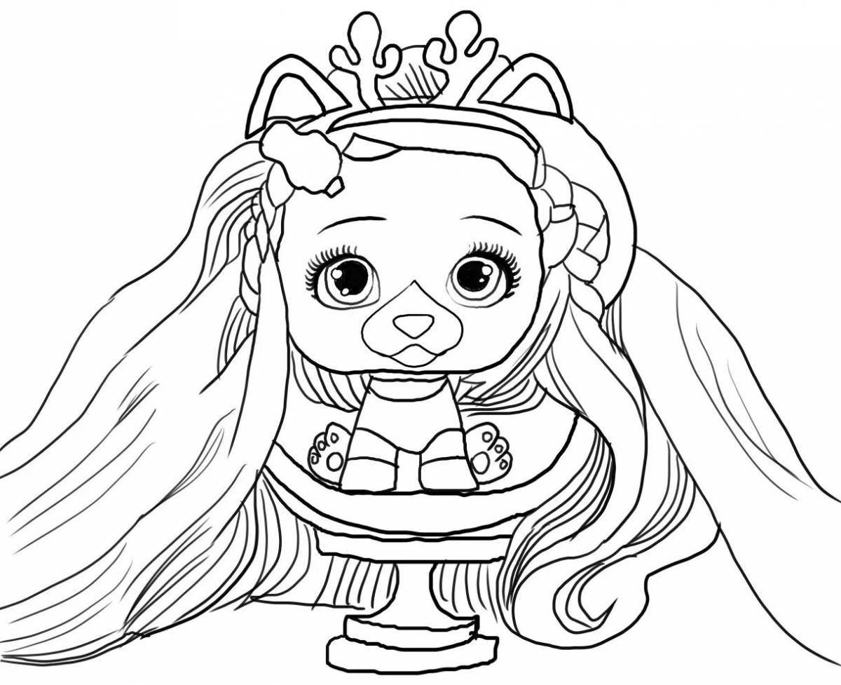 Vip pets playful dog coloring page